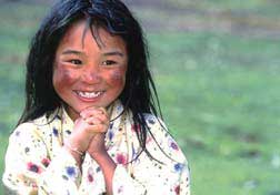 Une fille tibétaine