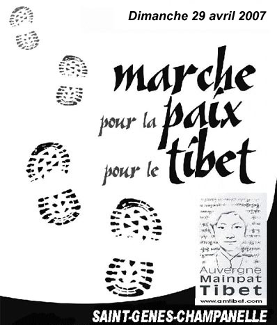 Affiche "Marche pour la paix et pour le Tibet" 2006