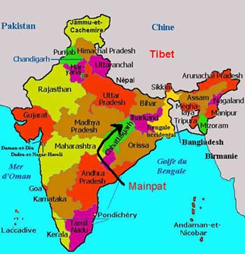 Carte de situation du Camp Mainpat